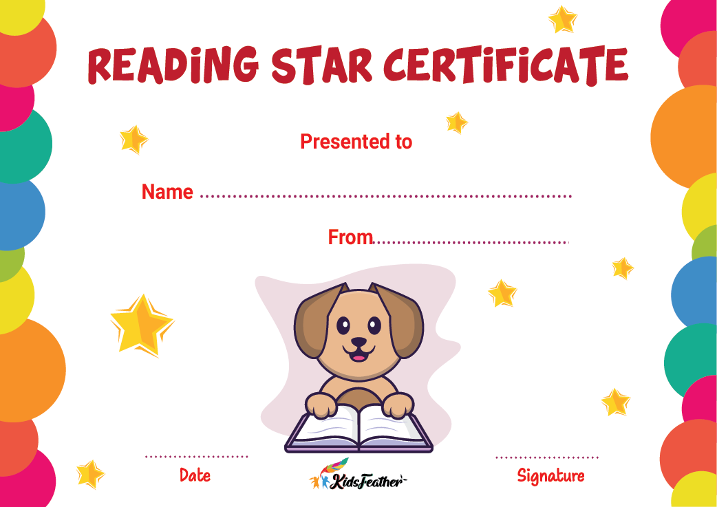 Reading Star Certificate